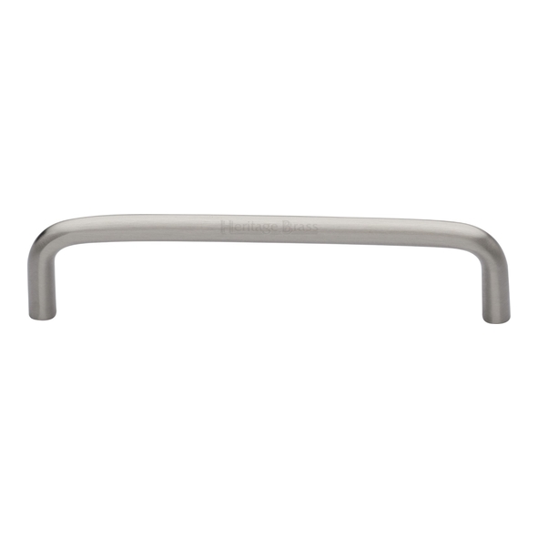 C2155 128-SN • 128 x 136 x 32mm • Satin Nickel • Heritage Brass D-Pattern 08mm Ø Cabinet Pull Handle